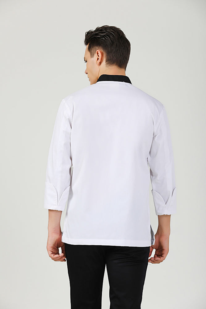 Caper White Long Sleeve chef jacket