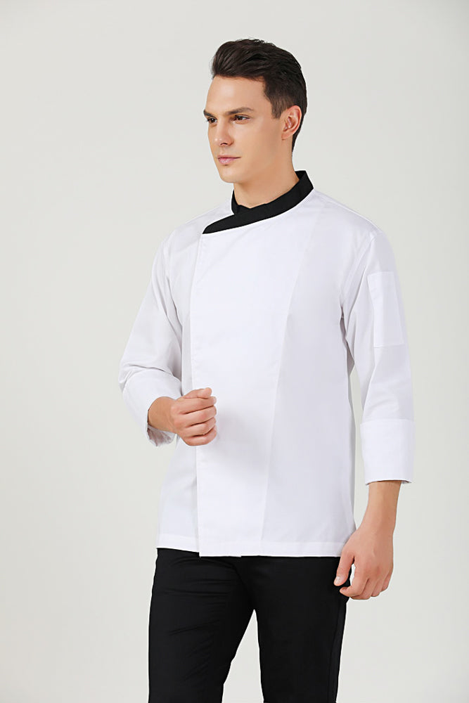 Caper White Long Sleeve chef jacket