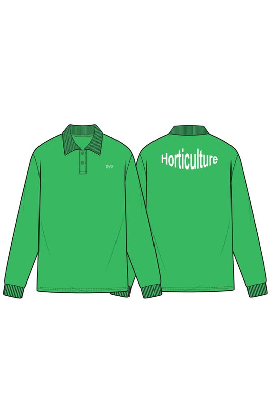 APSN Green Long Sleeve Dri-Fit Polo Shirt, Horticulture