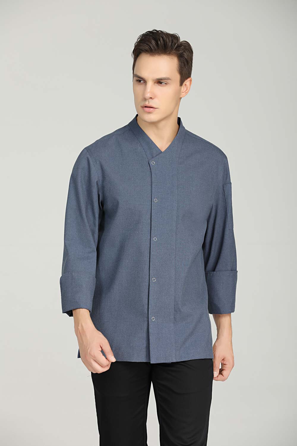 Bay Blue, Long Sleeve chef jacket