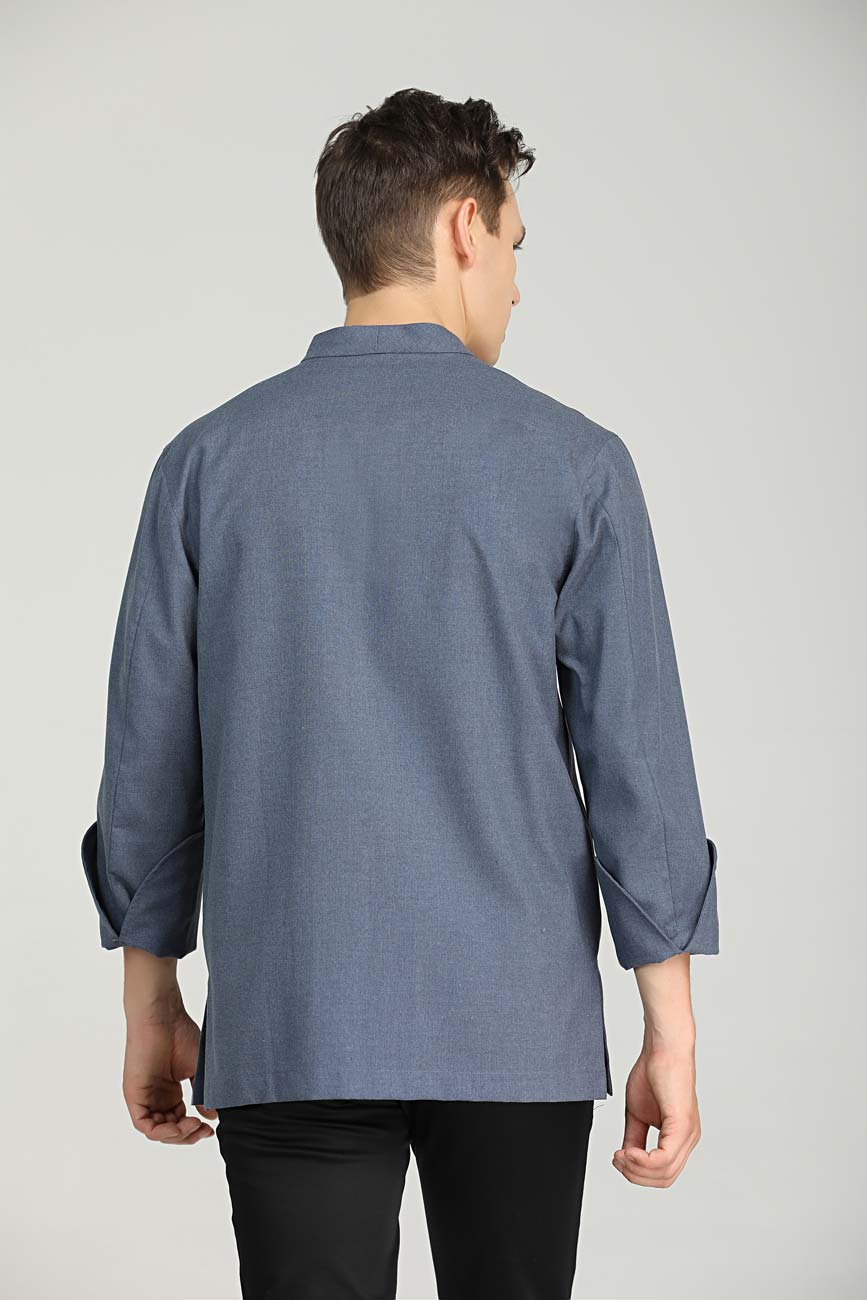 Bay Blue Chef Jacket long sleeve