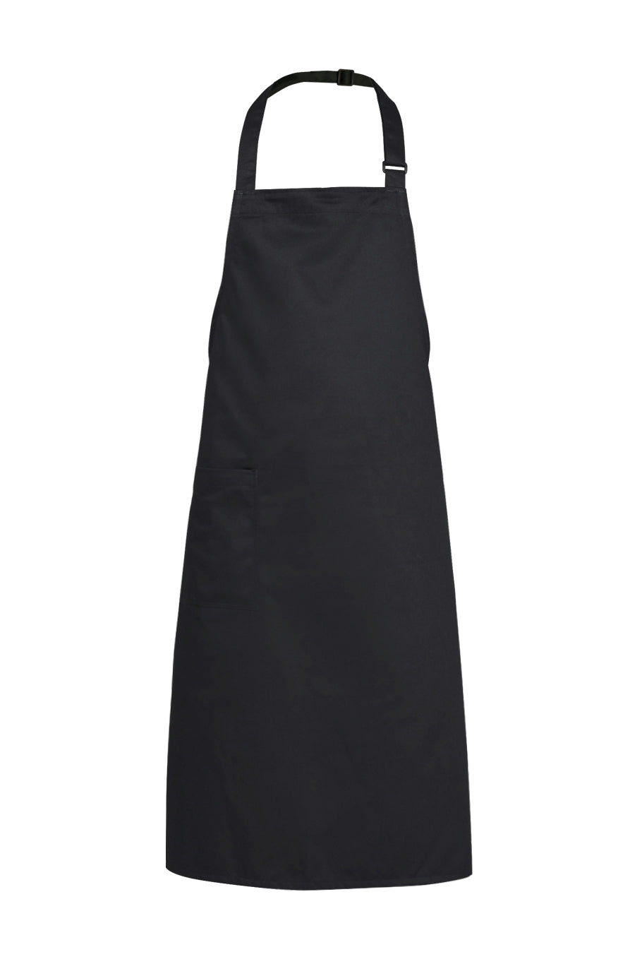 black bib apron, black full apron
