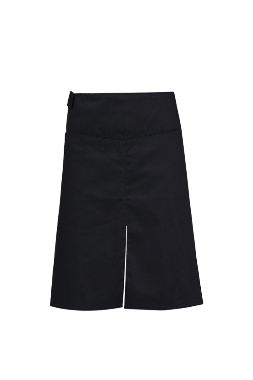 Black Half Apron with Slit