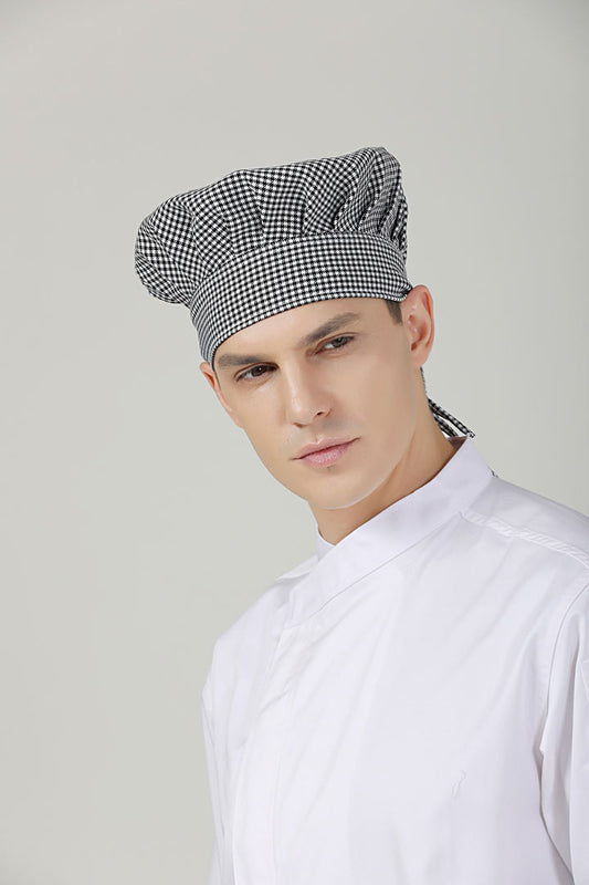 Checkered Stripes Chef hat - Toque
