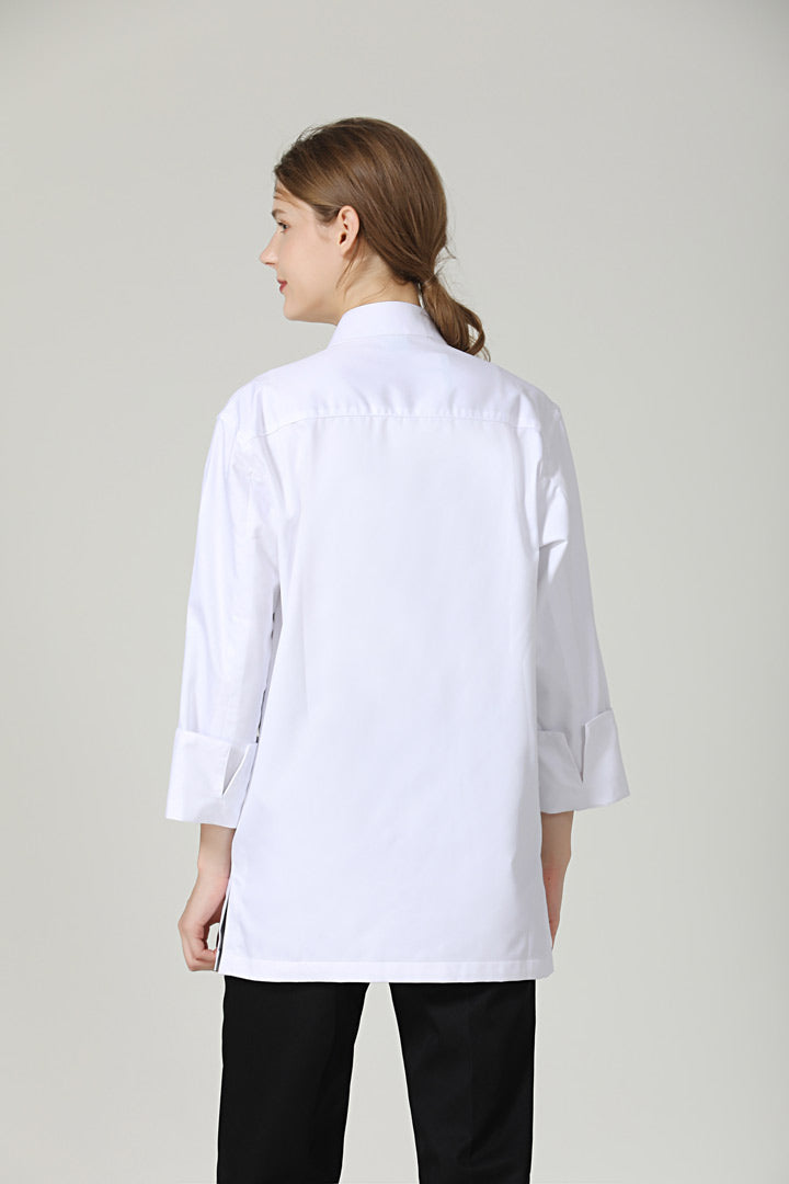 Clover White, Long Sleeve chef jacket