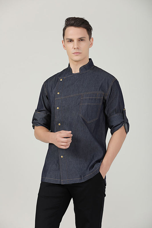 Dill Denim, Long Sleeve chef jacket