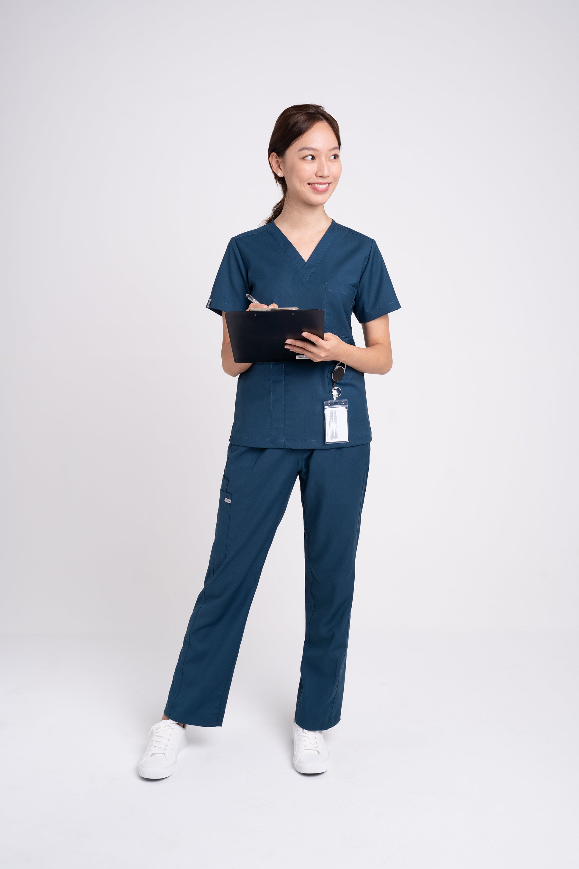 Emma Teal medical Scrub Top, Women