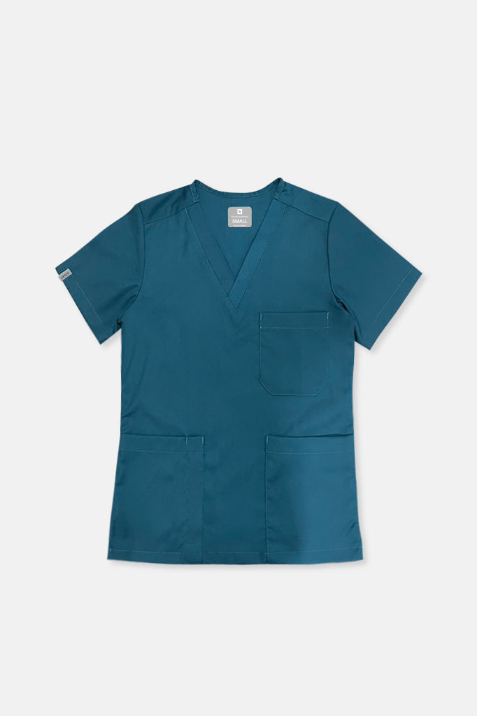 Emma Teal Medical Scrub Top, Women