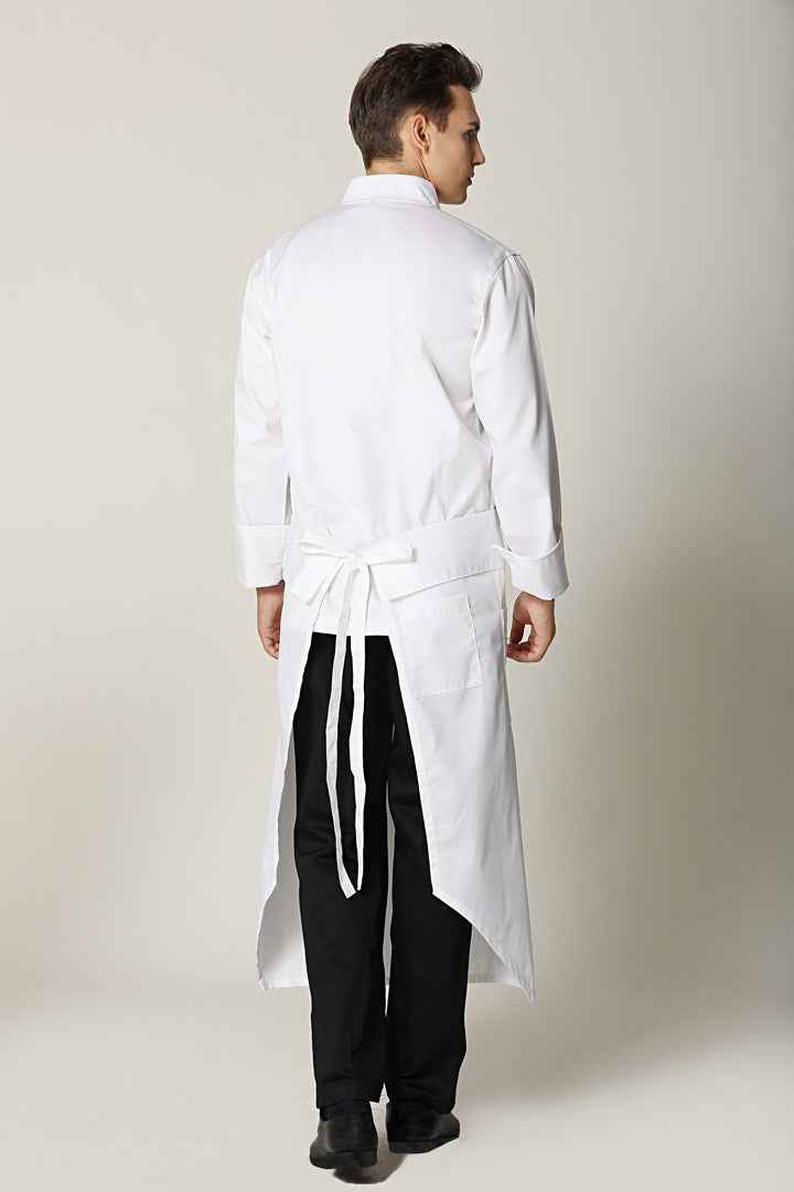 White Flap Angled half Apron