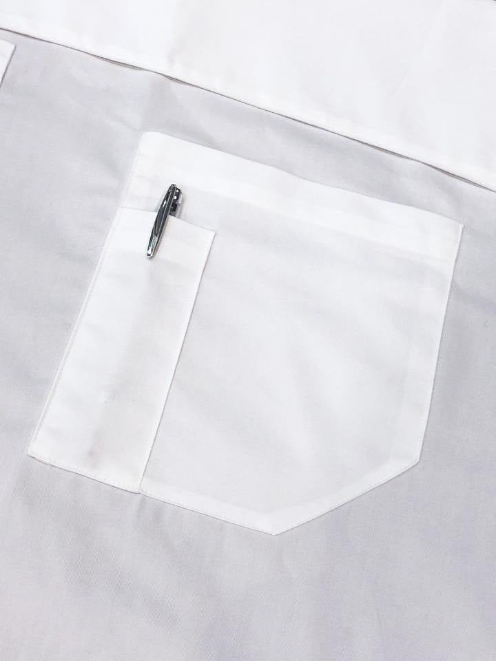 White Flap Angled half Apron