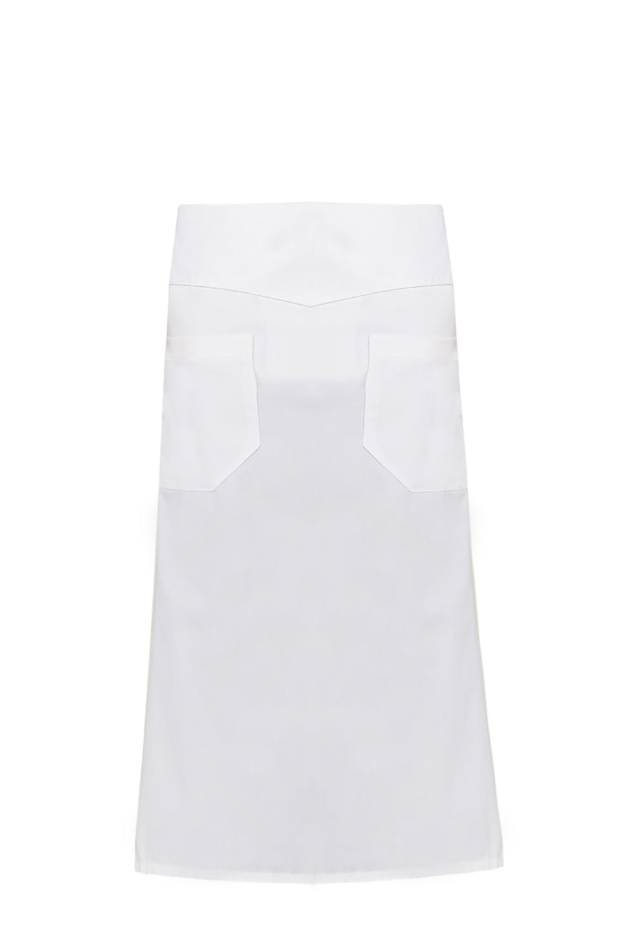 White Flap Angled half Apron