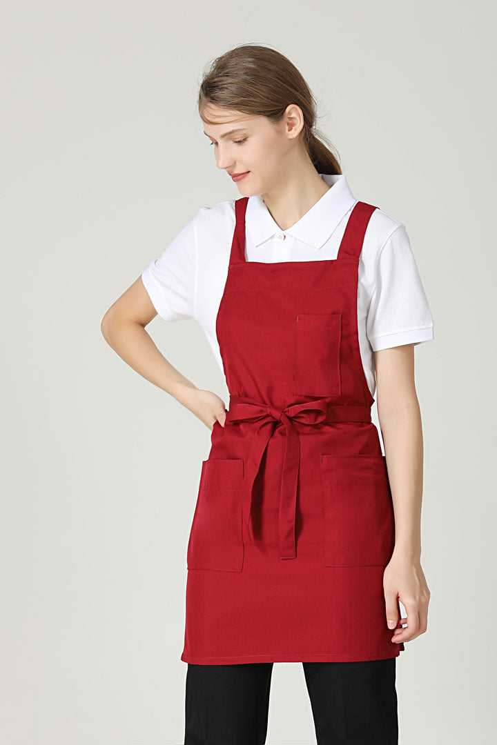 Gretel Red service Bib Apron