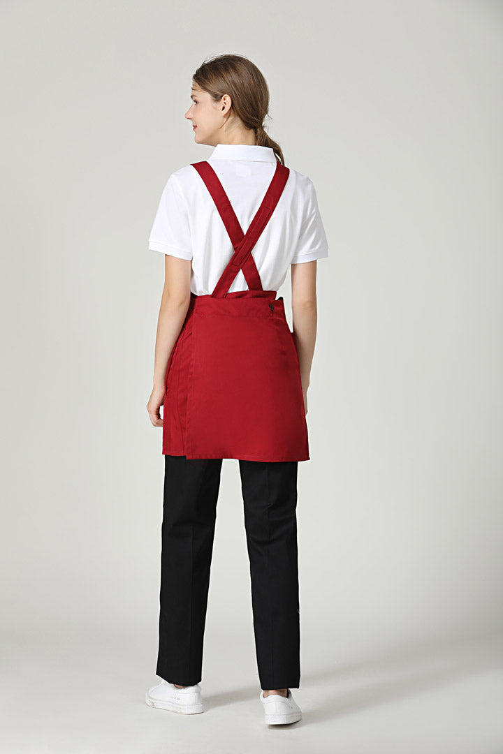 Gretel Red service Bib Apron