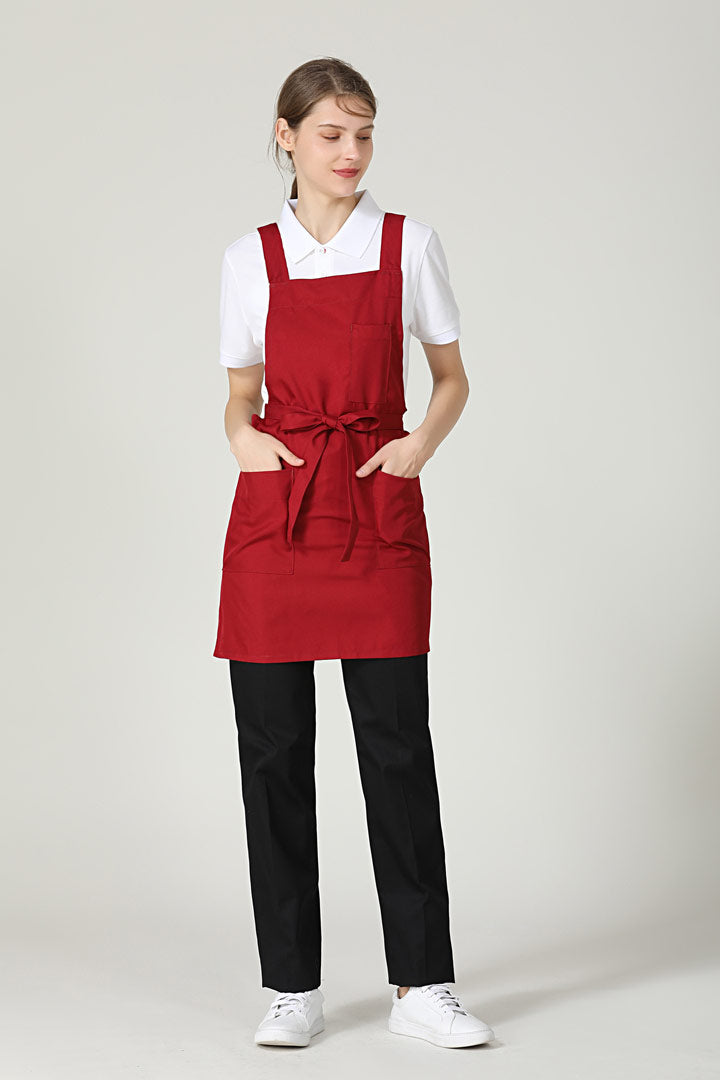 Gretel Red service Bib Apron