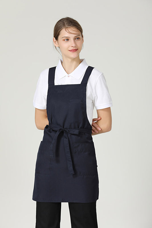Gretel Navy blue service Bib Apron