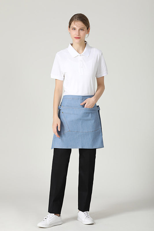 Gwen Blue service half Apron