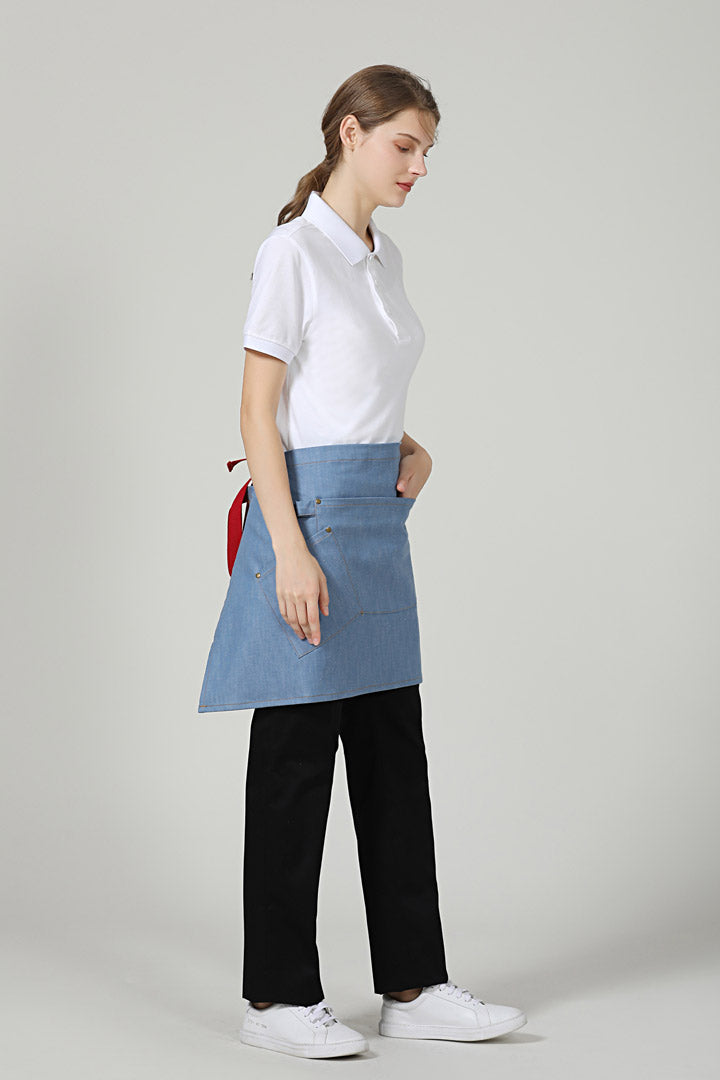 Gwen Blue service half Apron