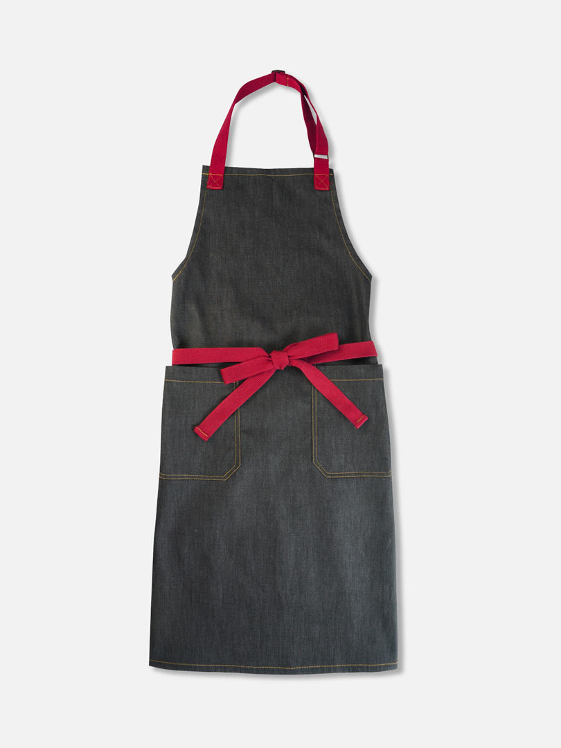Joey Demko, Black w Red Straps bib apron
