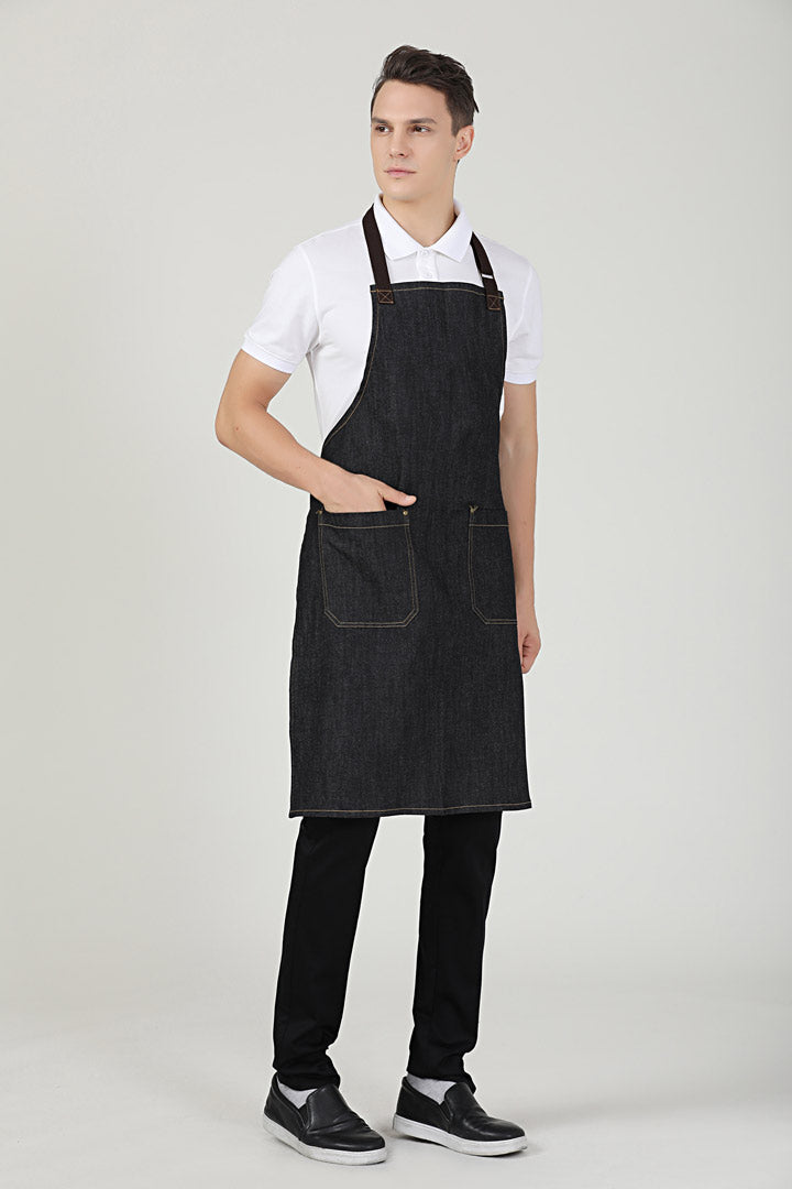 Joey Dark Brown Straps bib Apron
