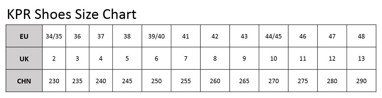 KPR Kitchen Lace (L-083) Size Chart