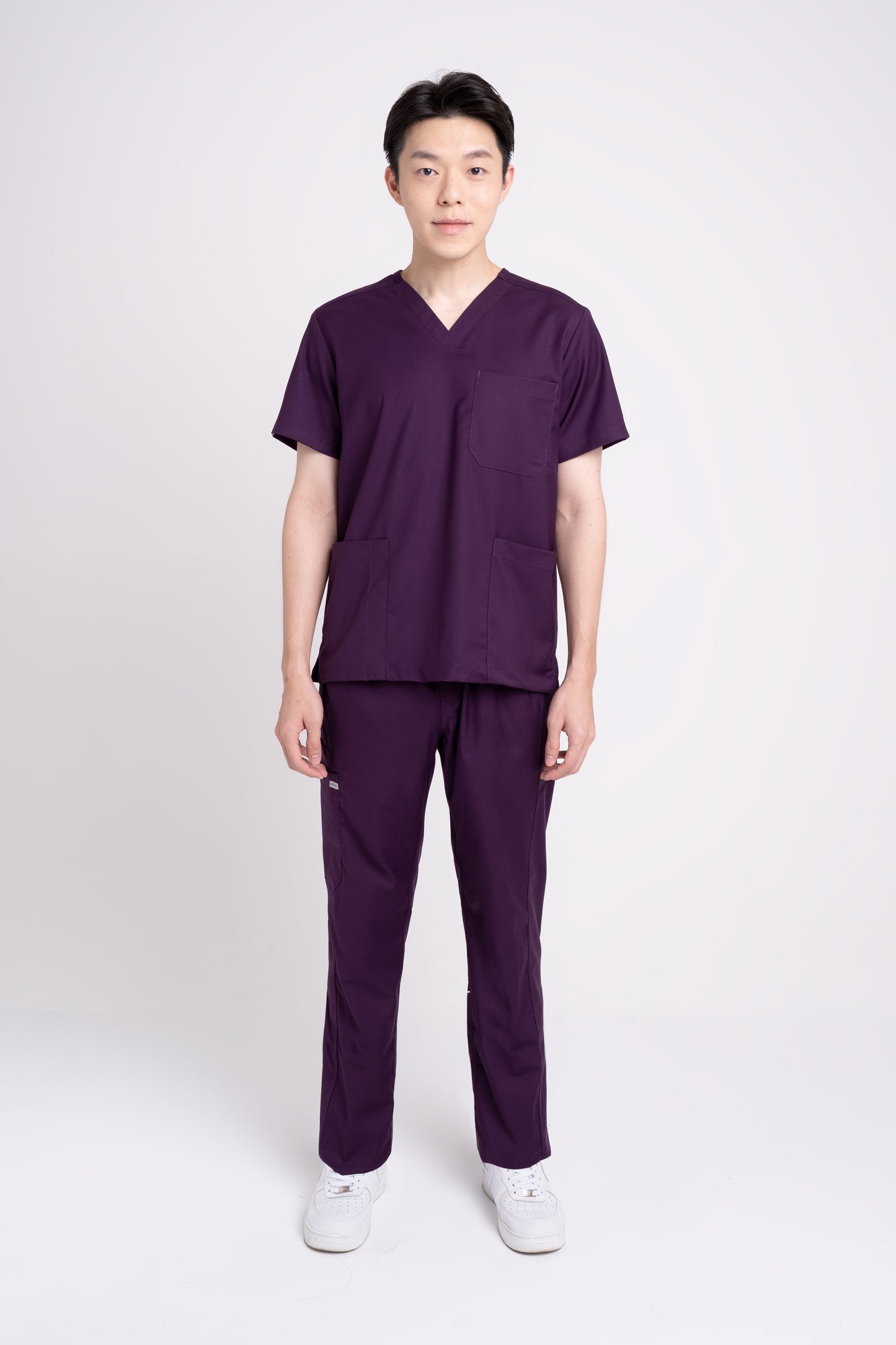 Lucas Purple medical Scrub Top, Men
