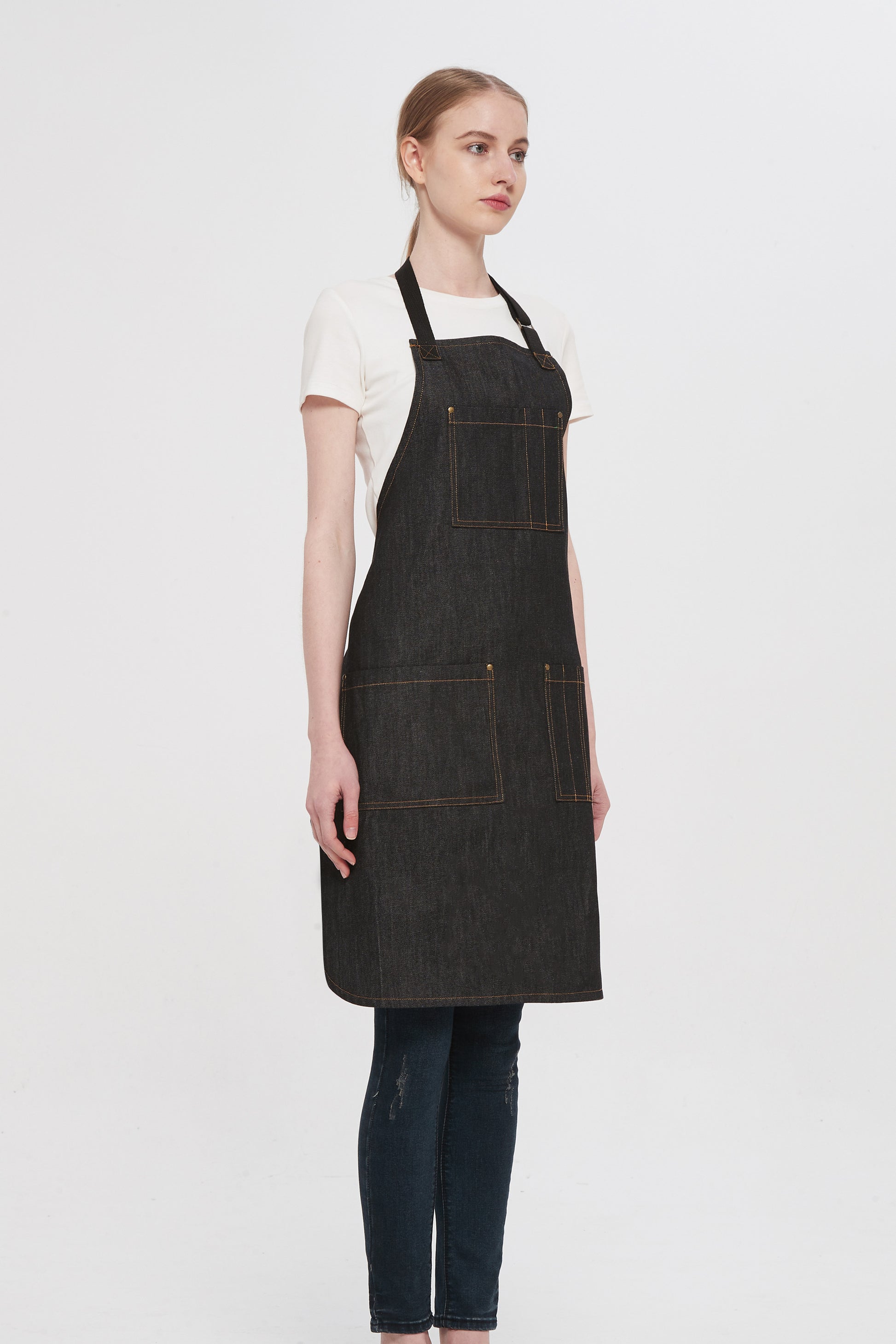 Martis Demko, Black bib apron