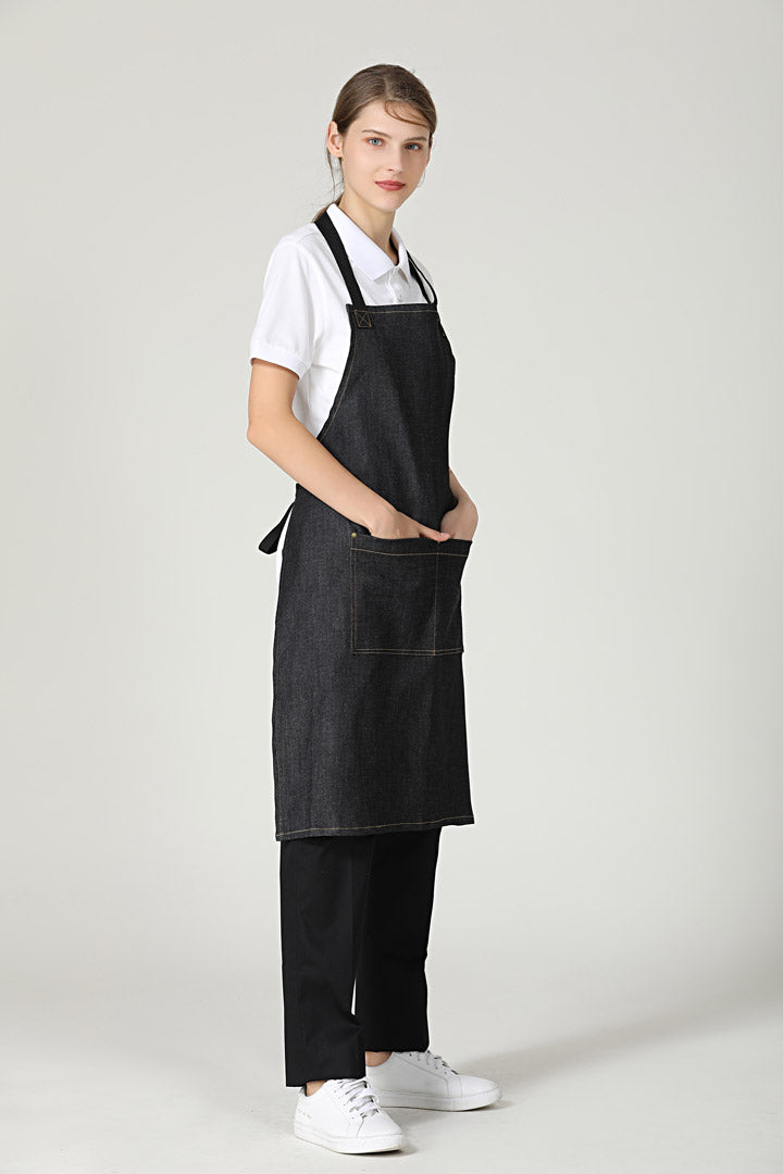 Noah Demko, Black Denim bib apron