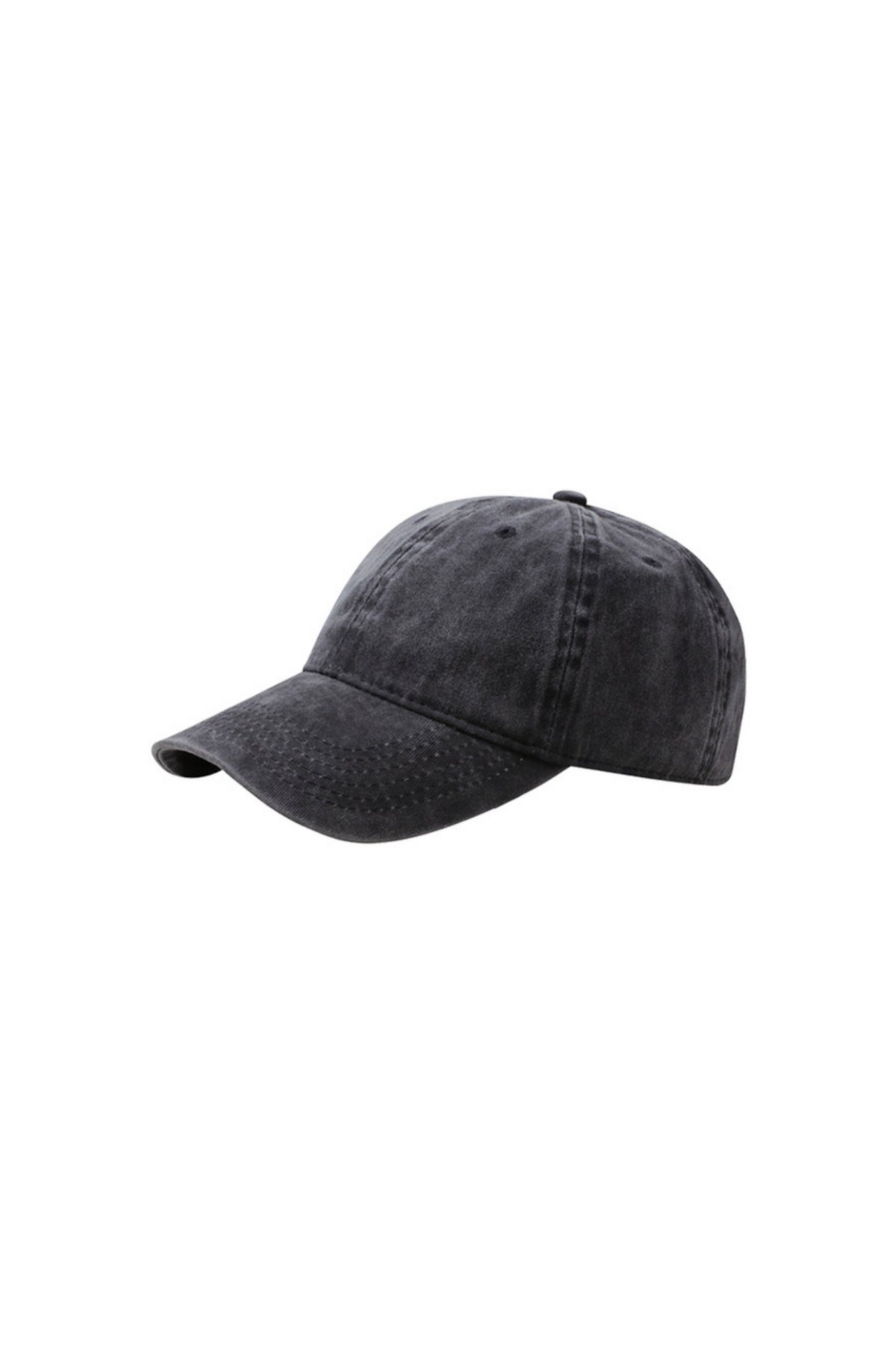 Black rugged washed cap