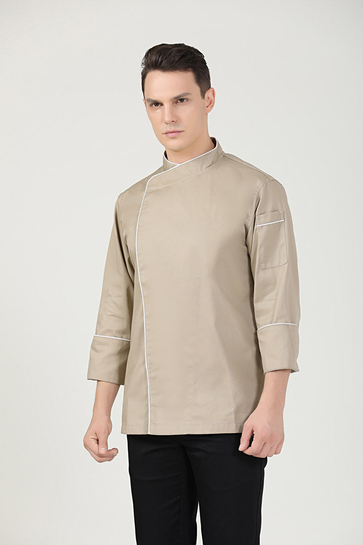 Sage Khaki, Long Sleeve chef jacket