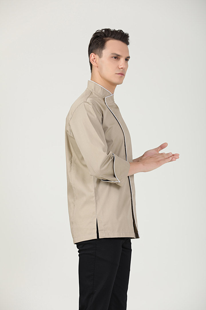 Sage Khaki, Long Sleeve chef jacket