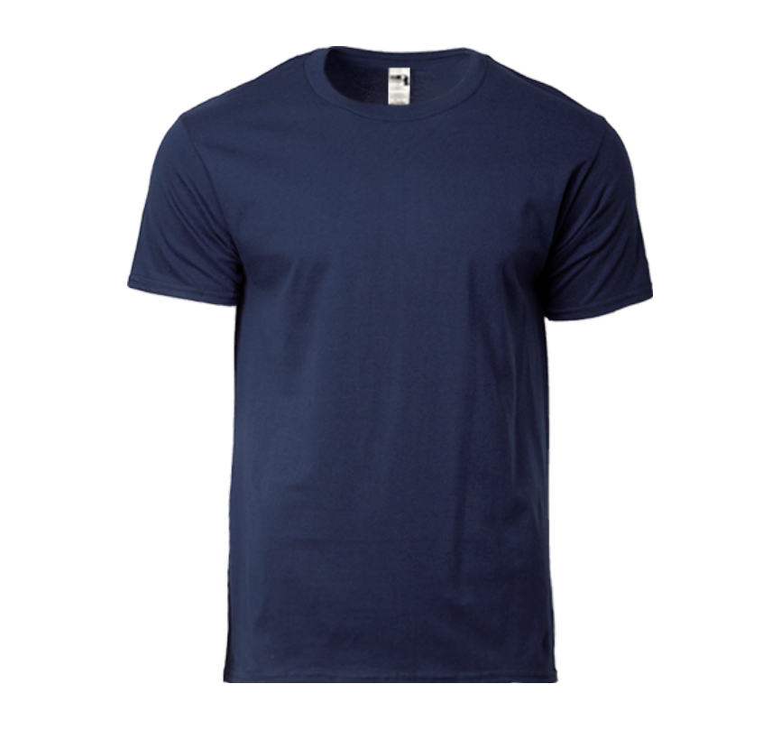 navy blue Cotton Crew Neck T-Shirt