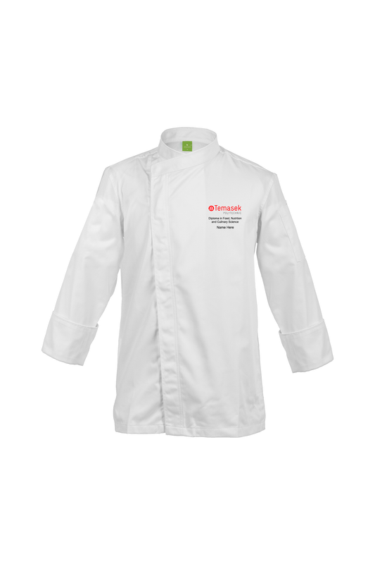 FNC Thyme White Chef Jacket, Long Sleeve
