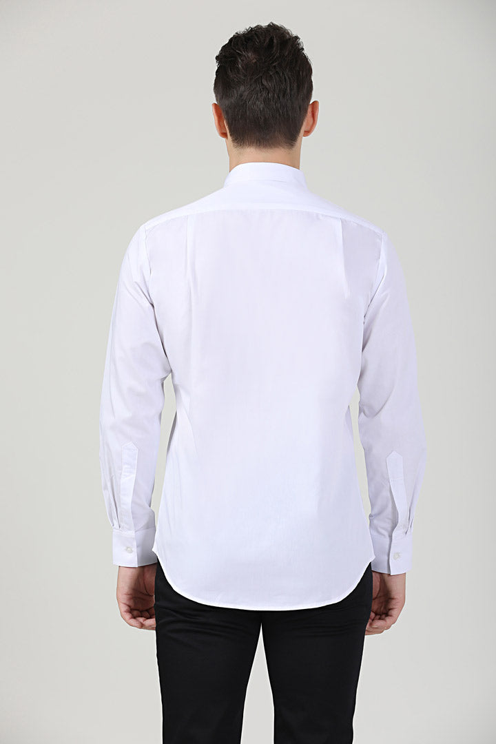 Unisex White Service Shirt long sleeve