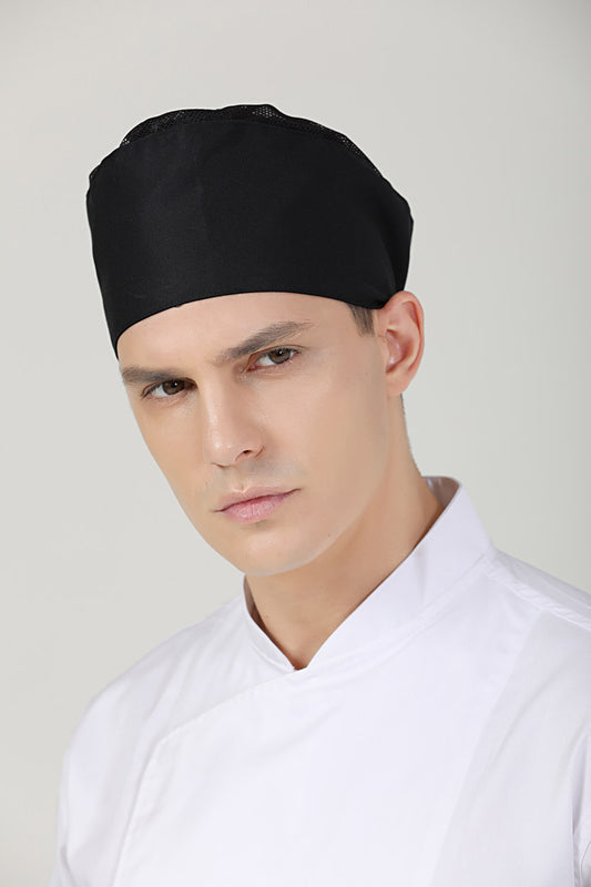 Black chef hat Beanie with Vent