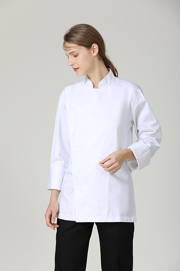 Maple White, Long Sleeve chef jacket
