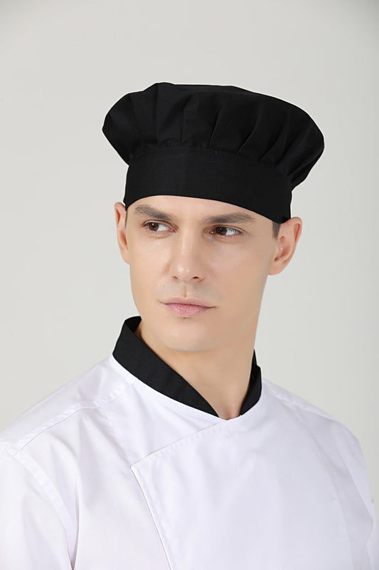 Poppy Black Chef hat Toque