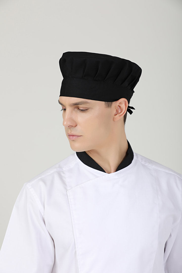 Poppy Black Chef hat Toque