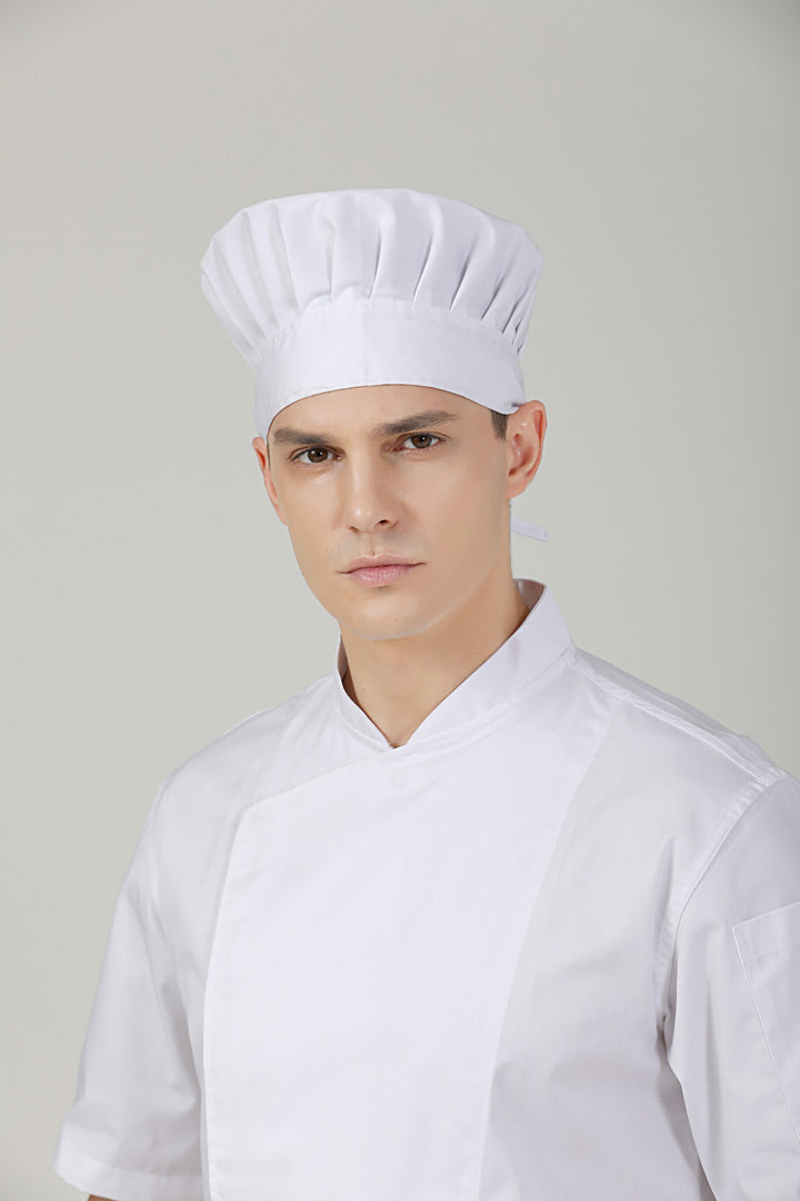 Poppy White Chef hat Toque