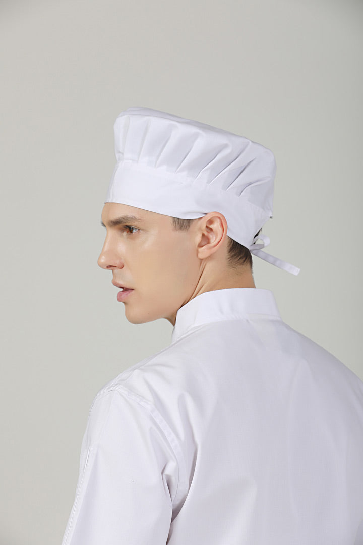 Poppy White Chef hat Toque
